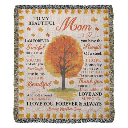 Happy Mother's Day - Cherish Moments: Heirloom Woven Blanket