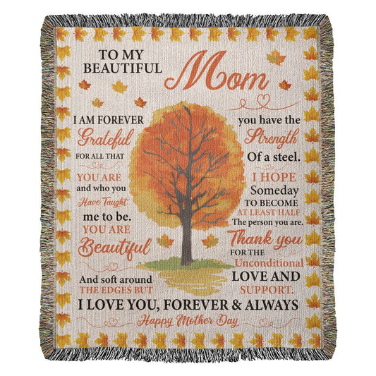Happy Mother's Day - Cherish Moments: Heirloom Woven Blanket