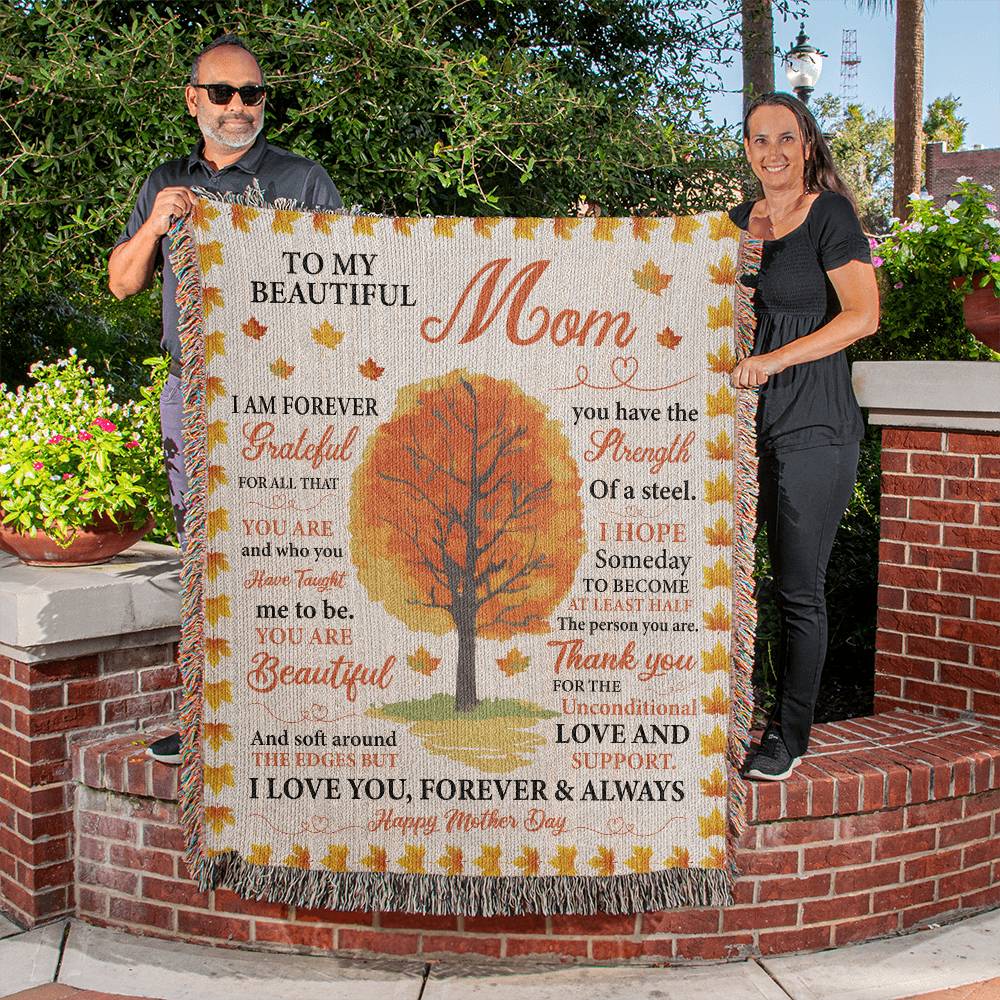 Happy Mother's Day - Cherish Moments: Heirloom Woven Blanket