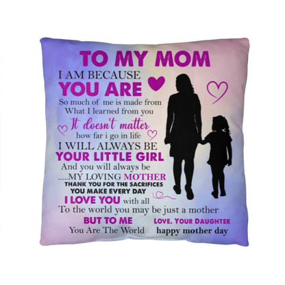 Mother's Day Tribute Pillow: Forever Your Little Girl - Classic Pillow
