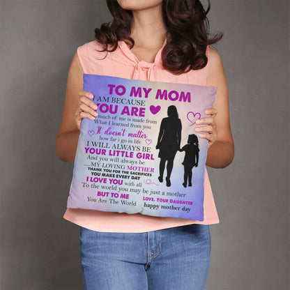 Mother's Day Tribute Pillow: Forever Your Little Girl - Classic Pillow