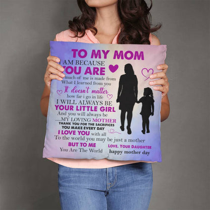 Mother's Day Tribute Pillow: Forever Your Little Girl - Classic Pillow