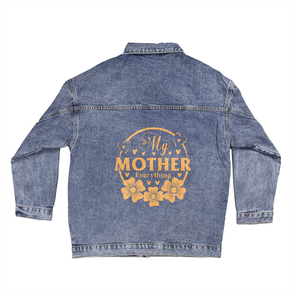 My Mother, Everything : Oversized Women's DTG Denim Jacket