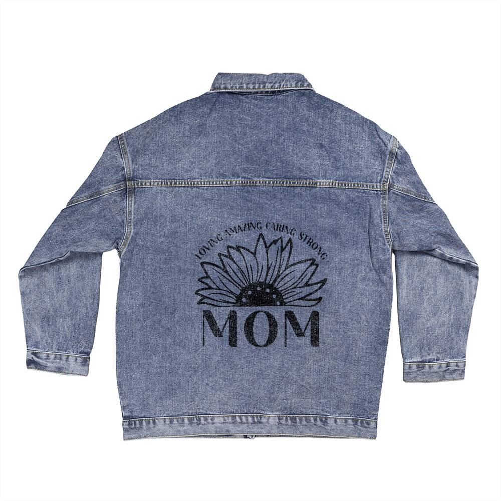Mom- Unique DTG Oversized Denim: Classic & Personalized