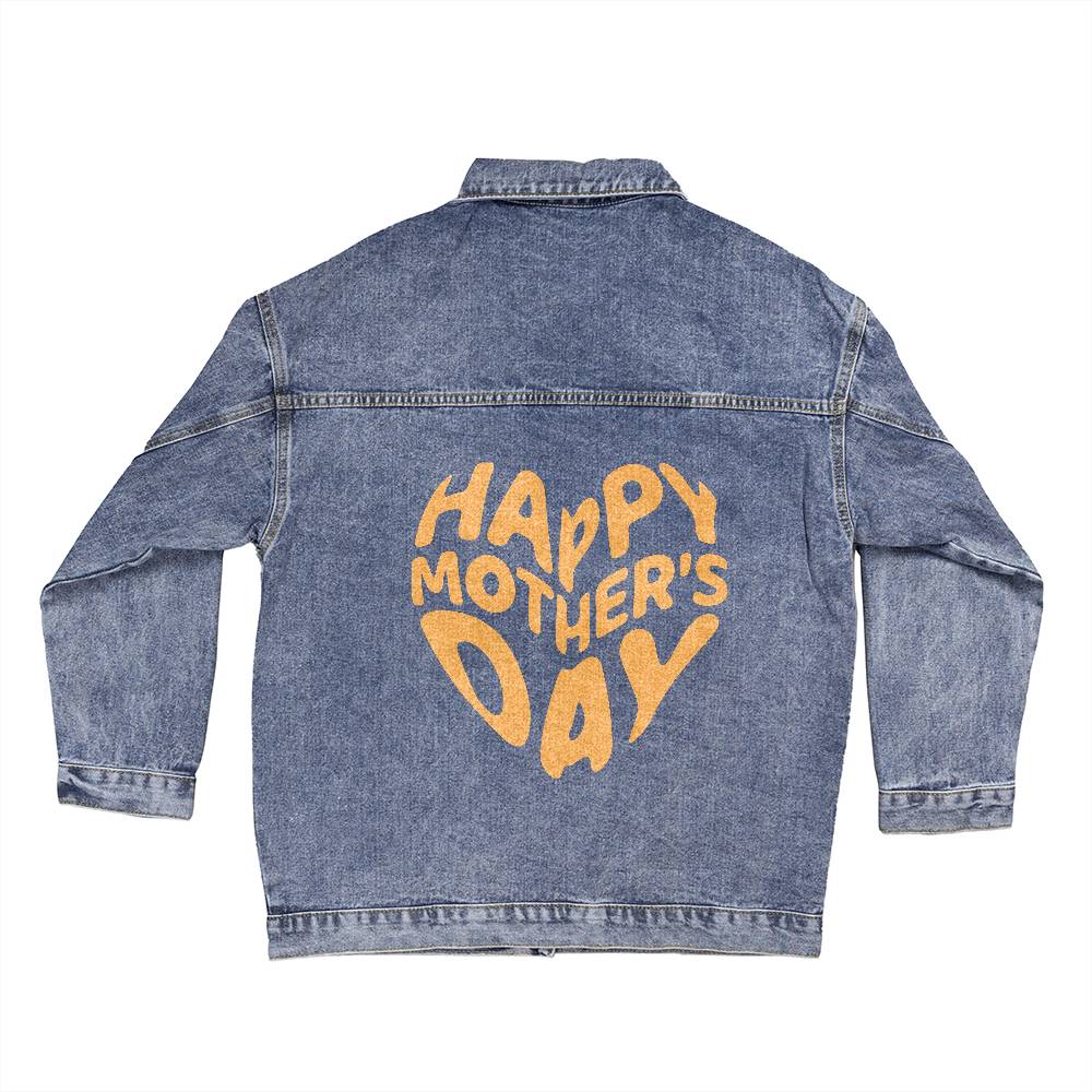 Happy Mother's Day - Chic DTG Oversized Denim: Bold Style & Comfort