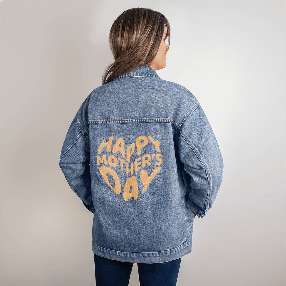 Happy Mother's Day - Chic DTG Oversized Denim: Bold Style & Comfort