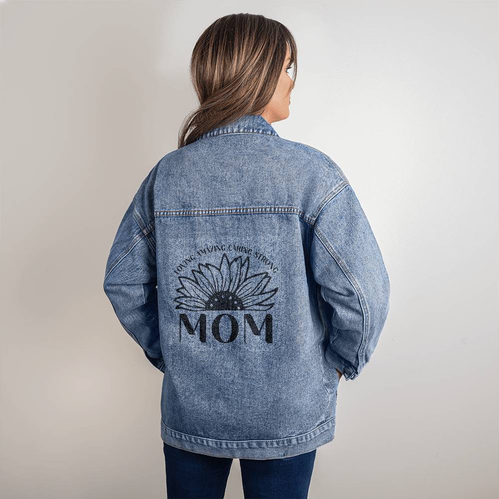 Mom- Unique DTG Oversized Denim: Classic & Personalized