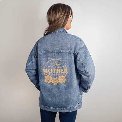 My Mother, Everything : Oversized Women's DTG Denim Jacket