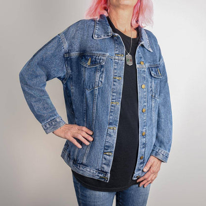 Love You Mom: Oversized Women's DTG Denim Jacket