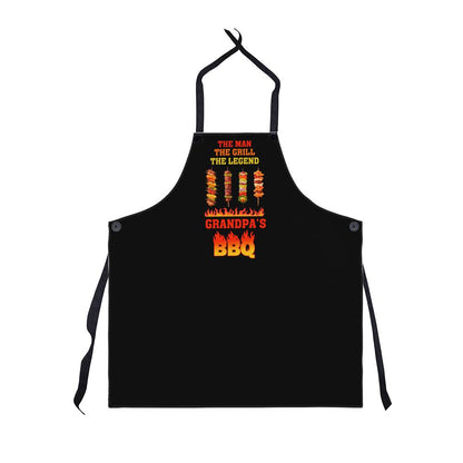 The Man, The Grill, the Legend Grandpa's Barbecue Apron!