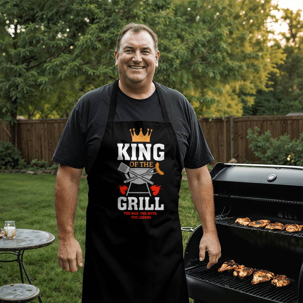 King of the Grill: The Man, the Myth, and the Legend Apron!