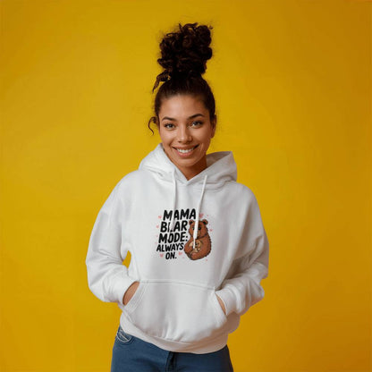 Mama Bear Mode: Always On - Gildan 18500 Unisex Hooded Sweatshirt Front Print