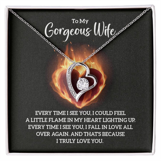 To My Gorgeous Wife - Forever Love Necklace