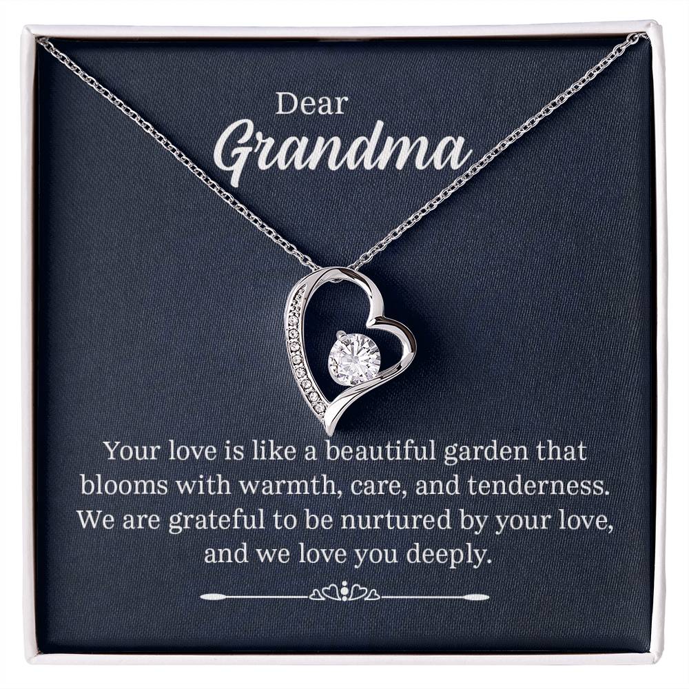 Dear Grandma - Your Love is Like a Beautiful Garden - Forever Love Necklace