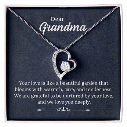 Dear Grandma - Your Love is Like a Beautiful Garden - Forever Love Necklace