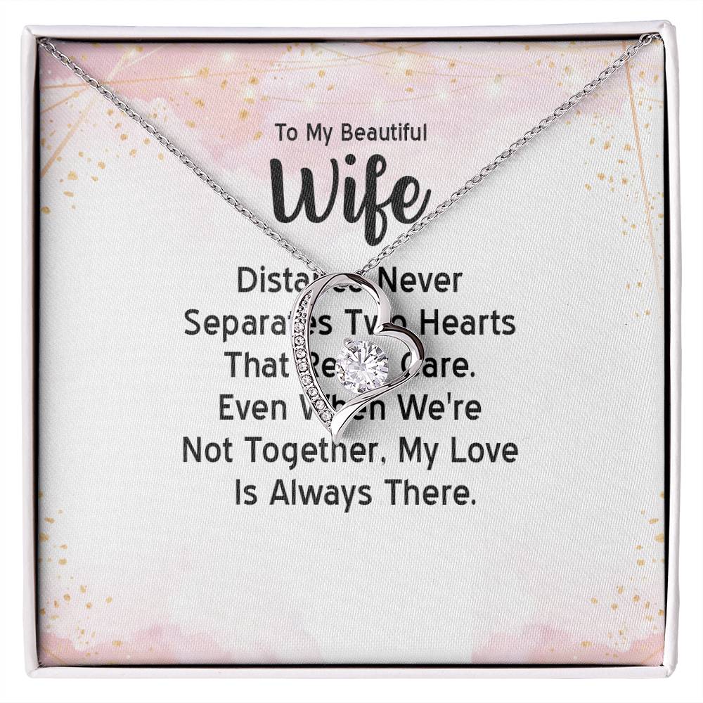 To My Beautiful Wife - Forever Love Necklace