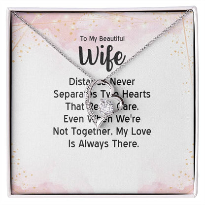 To My Beautiful Wife - Forever Love Necklace
