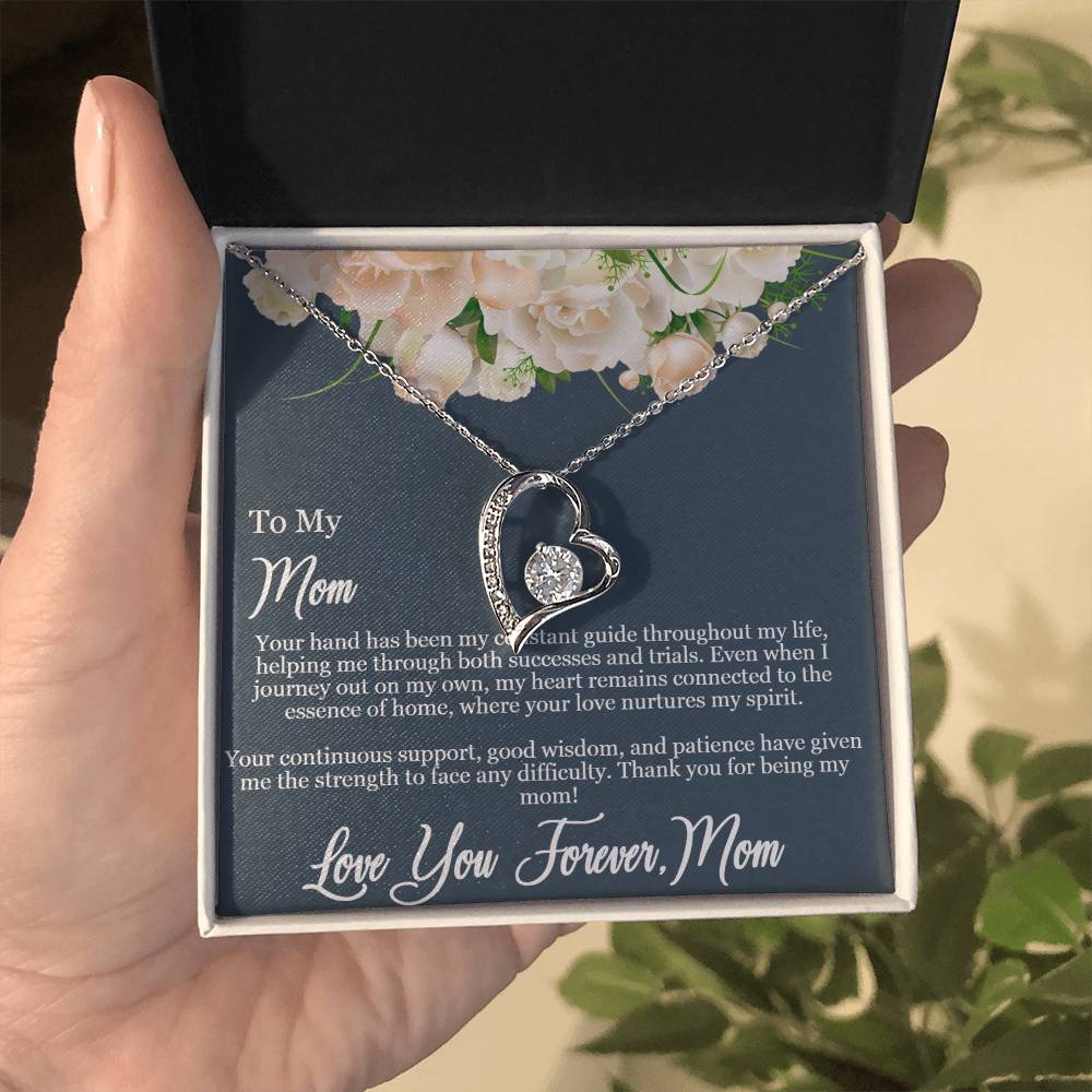 Daughter to Mom -Guiding Love Necklace: Heartfelt Mother's Day Card