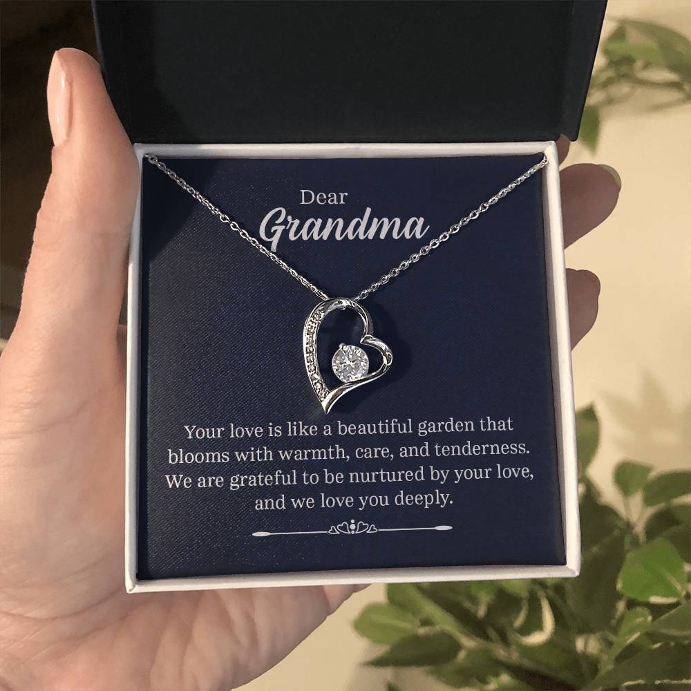 Dear Grandma - Your Love is Like a Beautiful Garden - Forever Love Necklace