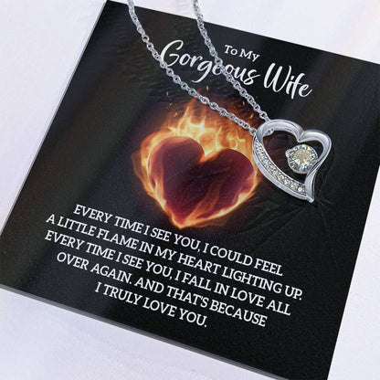 To My Gorgeous Wife - Forever Love Necklace