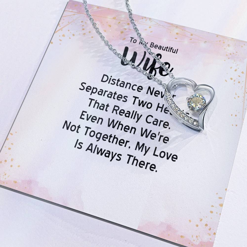 To My Beautiful Wife - Forever Love Necklace