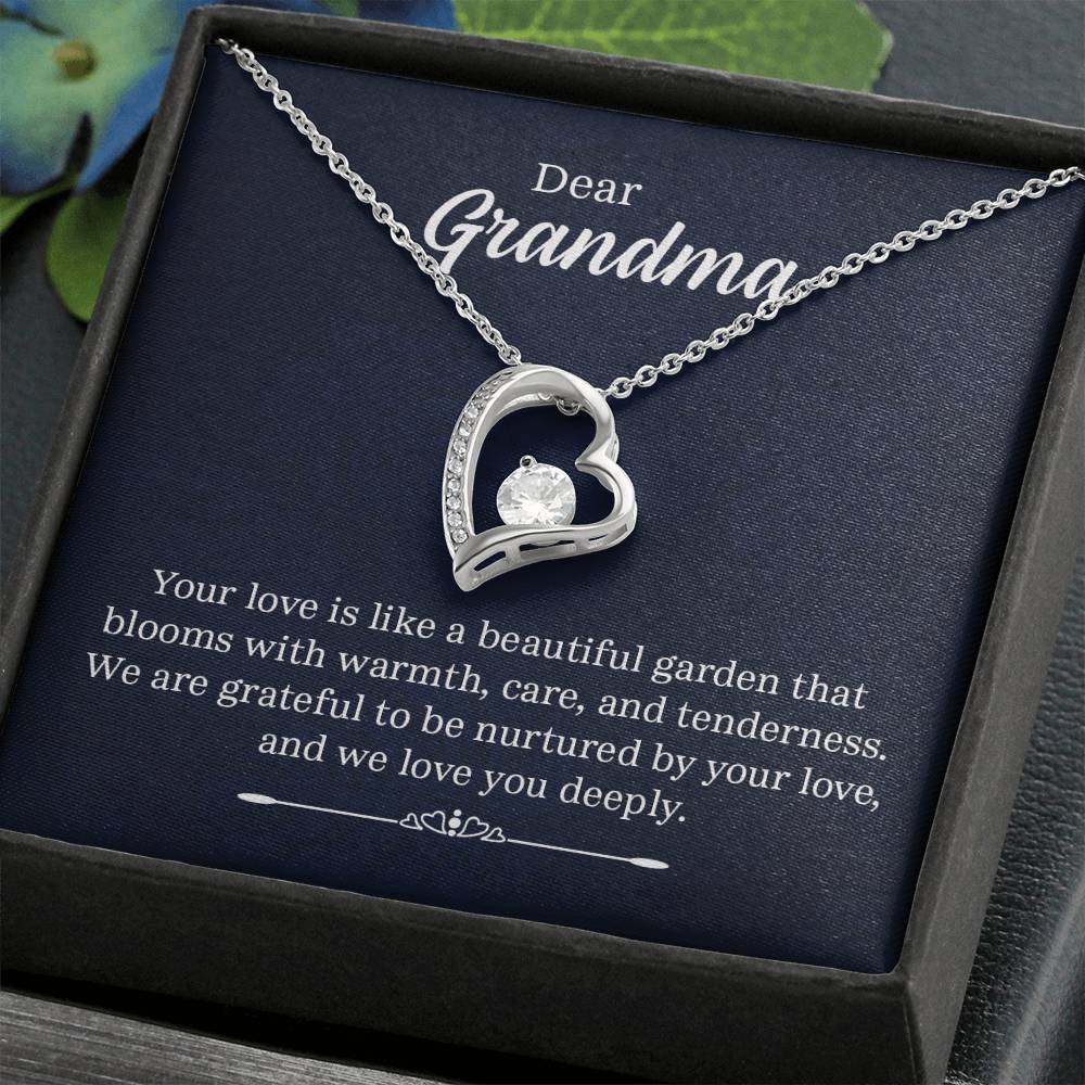 Dear Grandma - Your Love is Like a Beautiful Garden - Forever Love Necklace