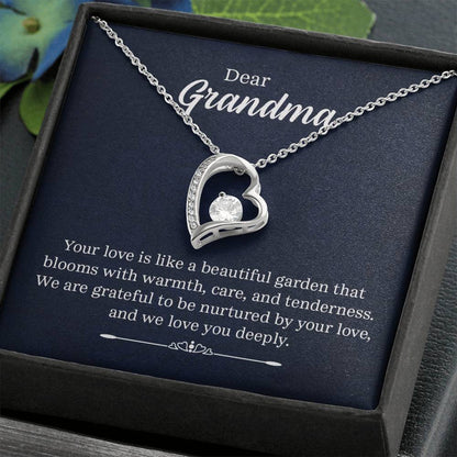 Dear Grandma - Your Love is Like a Beautiful Garden - Forever Love Necklace