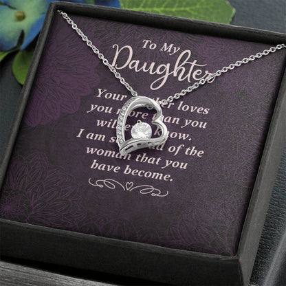 To My Daughter - Your Mother Loves You  - Forever Love Necklace
