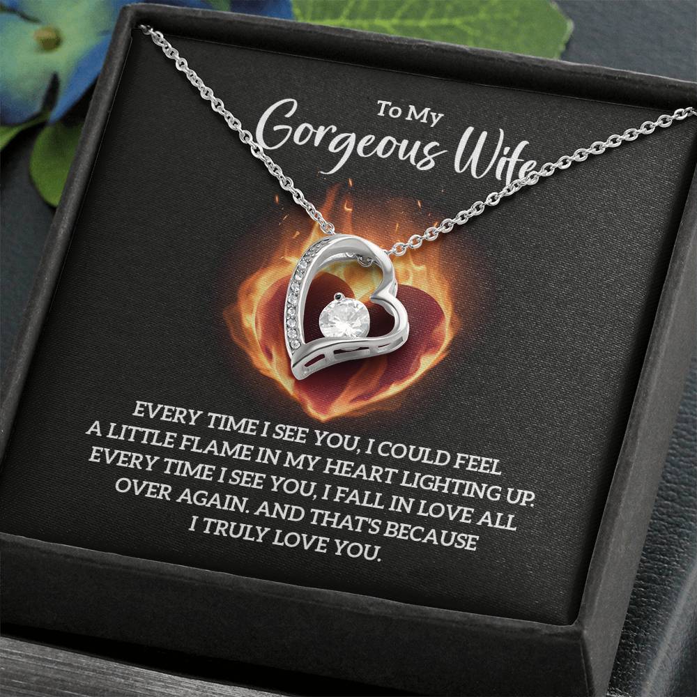 To My Gorgeous Wife - Forever Love Necklace