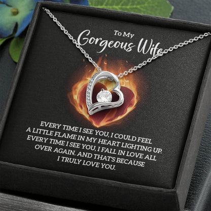 To My Gorgeous Wife - Forever Love Necklace