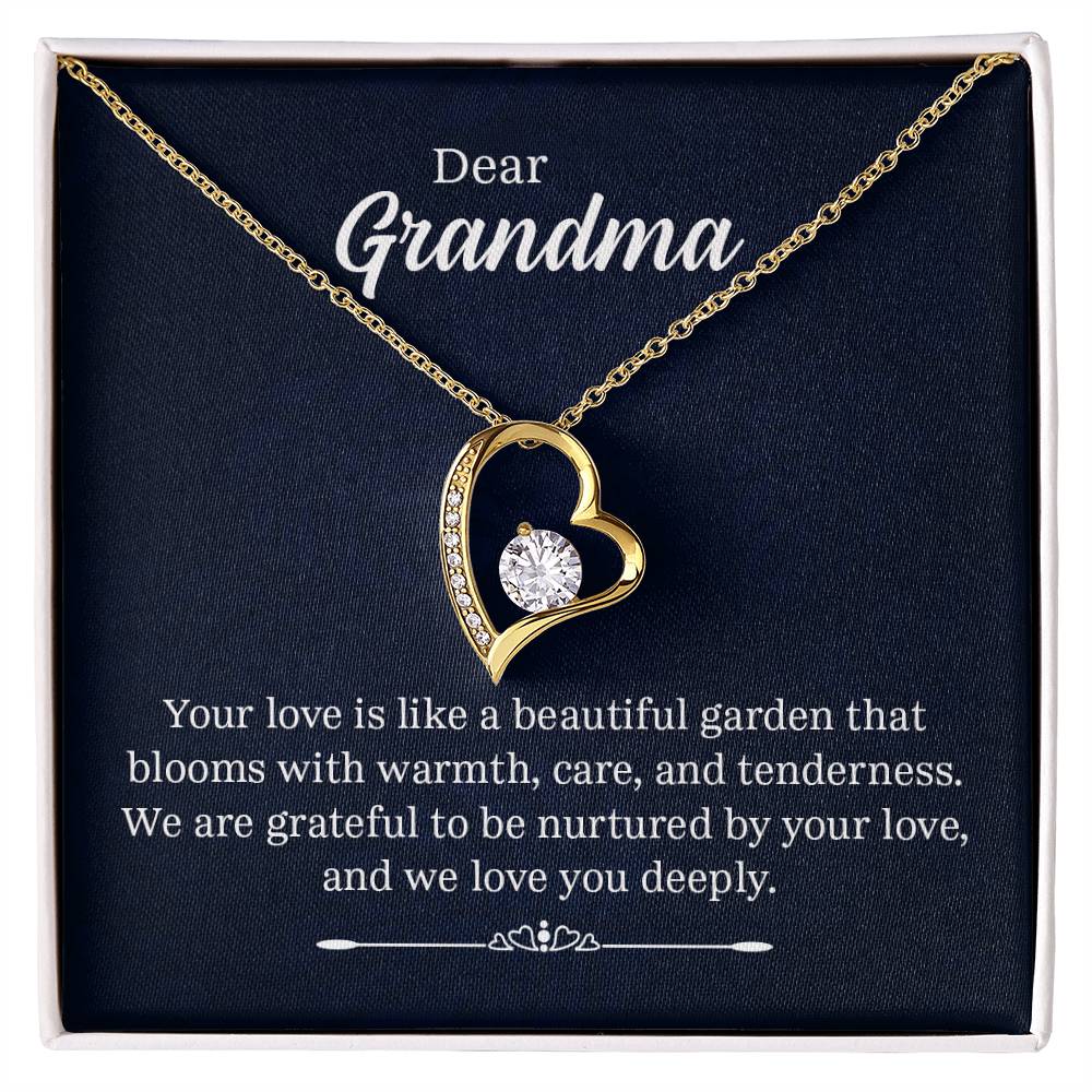 Dear Grandma - Your Love is Like a Beautiful Garden - Forever Love Necklace