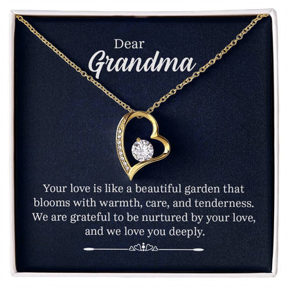 Dear Grandma - Your Love is Like a Beautiful Garden - Forever Love Necklace