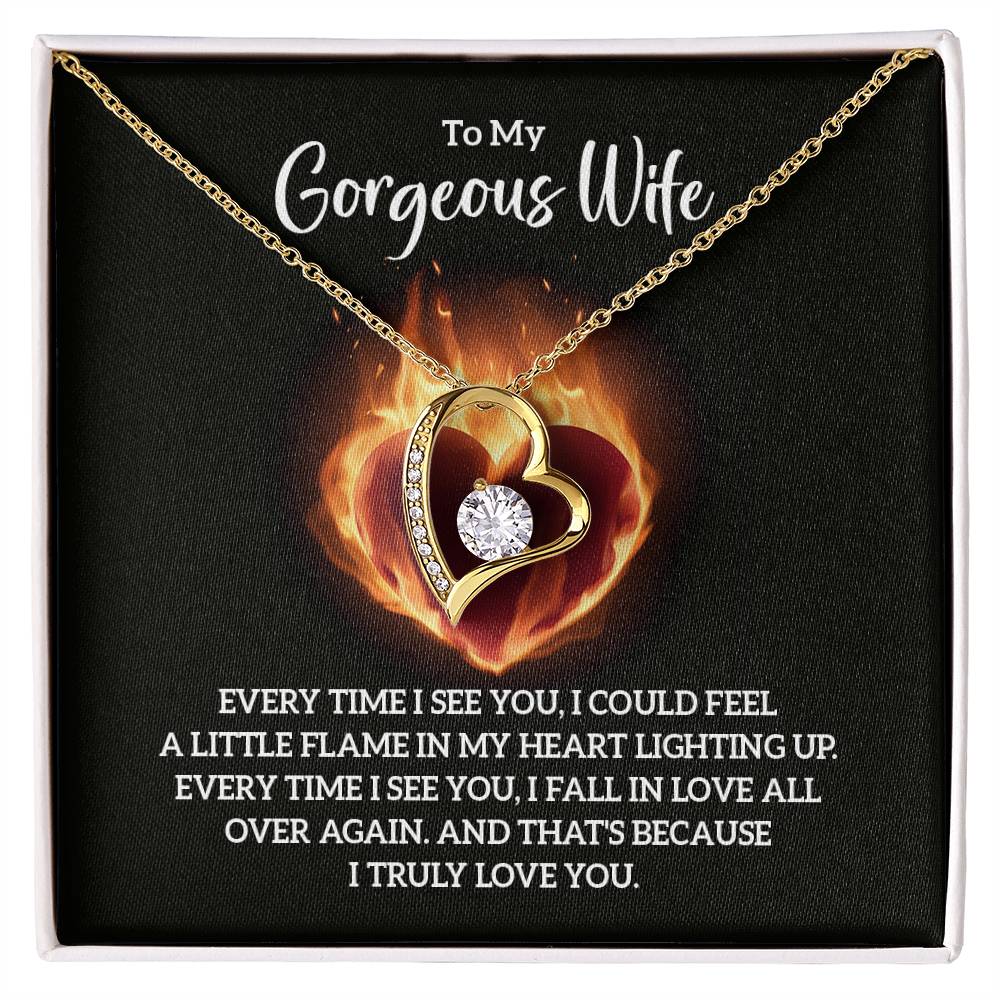 To My Gorgeous Wife - Forever Love Necklace