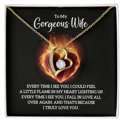To My Gorgeous Wife - Forever Love Necklace