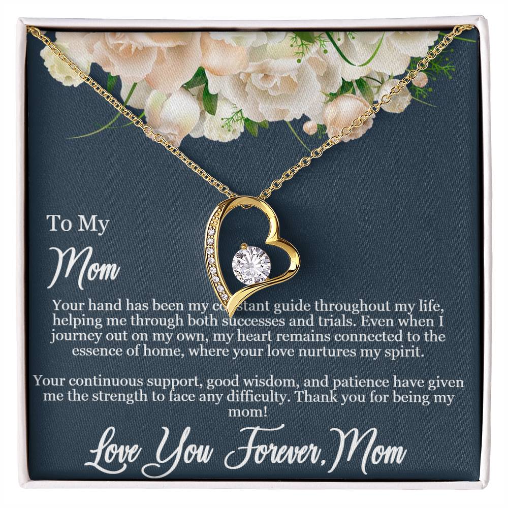 Daughter to Mom -Guiding Love Necklace: Heartfelt Mother's Day Card