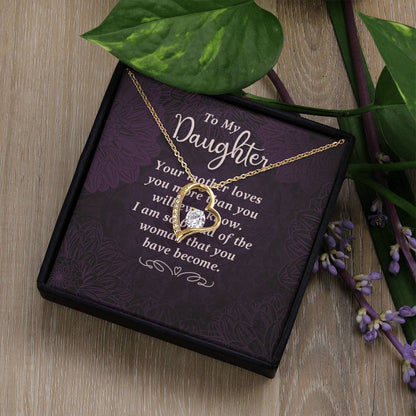 To My Daughter - Your Mother Loves You  - Forever Love Necklace