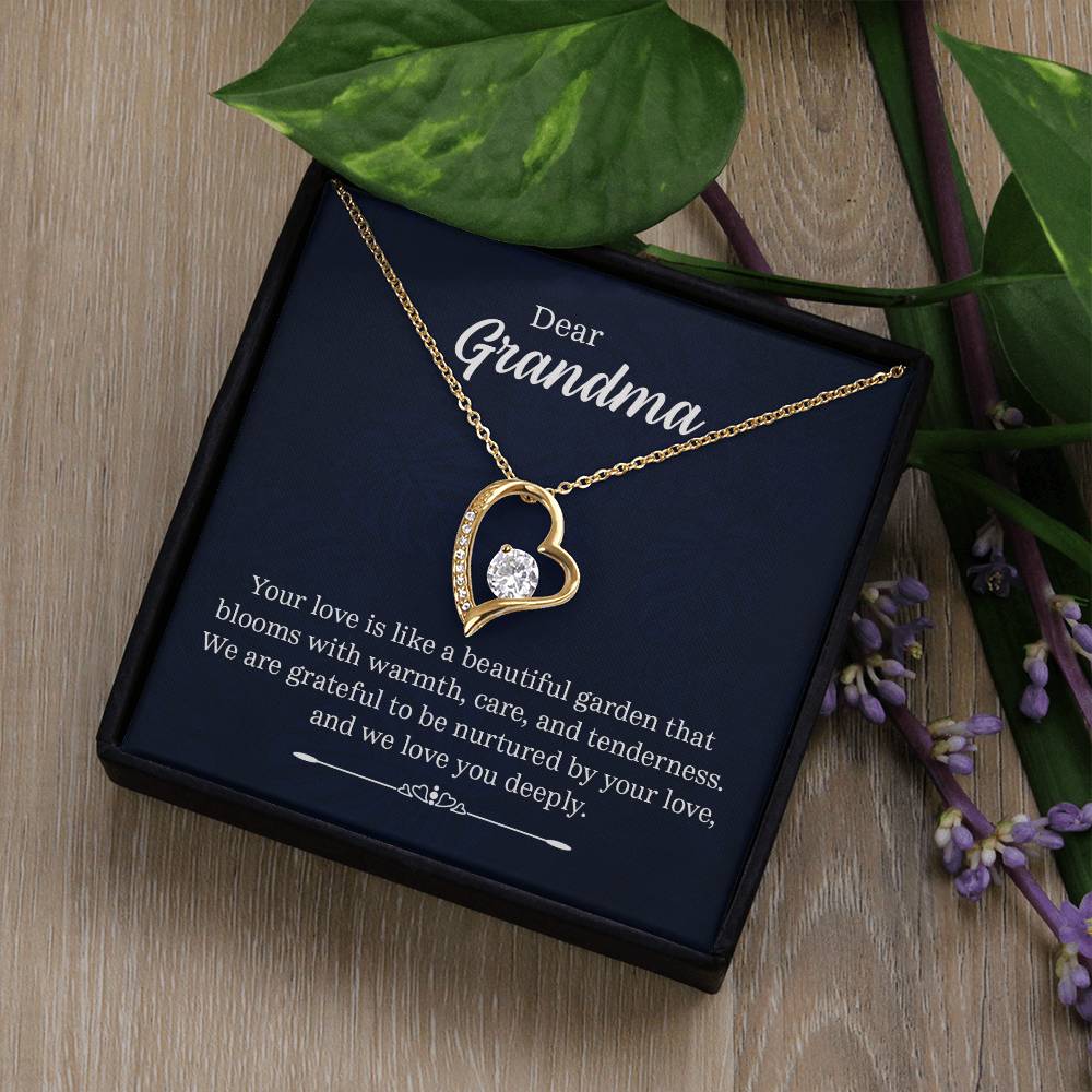 Dear Grandma - Your Love is Like a Beautiful Garden - Forever Love Necklace