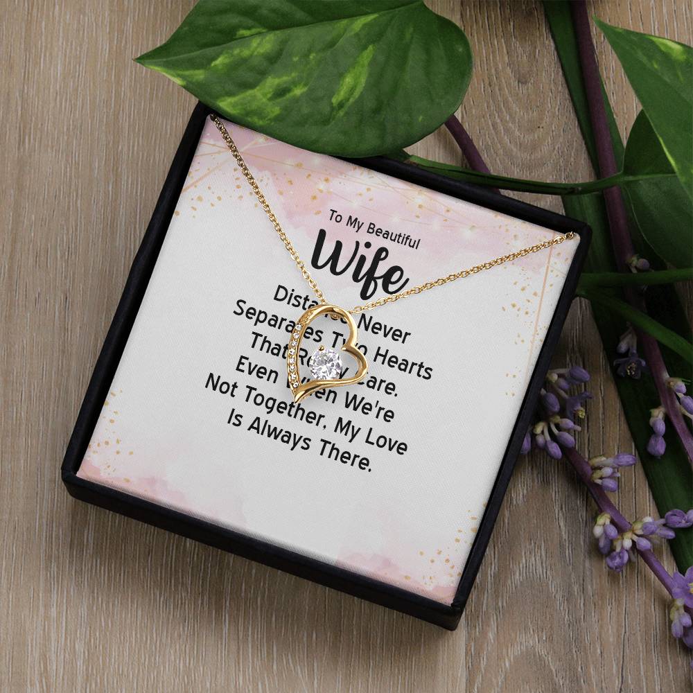 To My Beautiful Wife - Forever Love Necklace