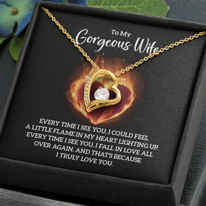 To My Gorgeous Wife - Forever Love Necklace