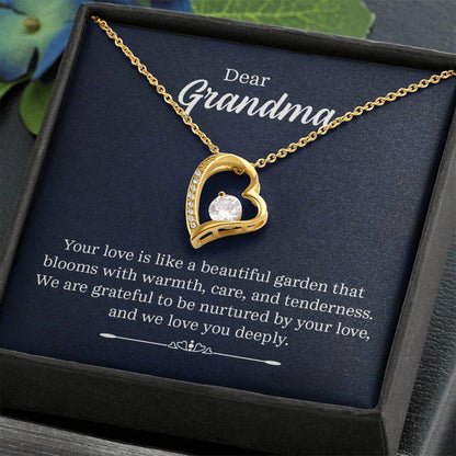 Dear Grandma - Your Love is Like a Beautiful Garden - Forever Love Necklace