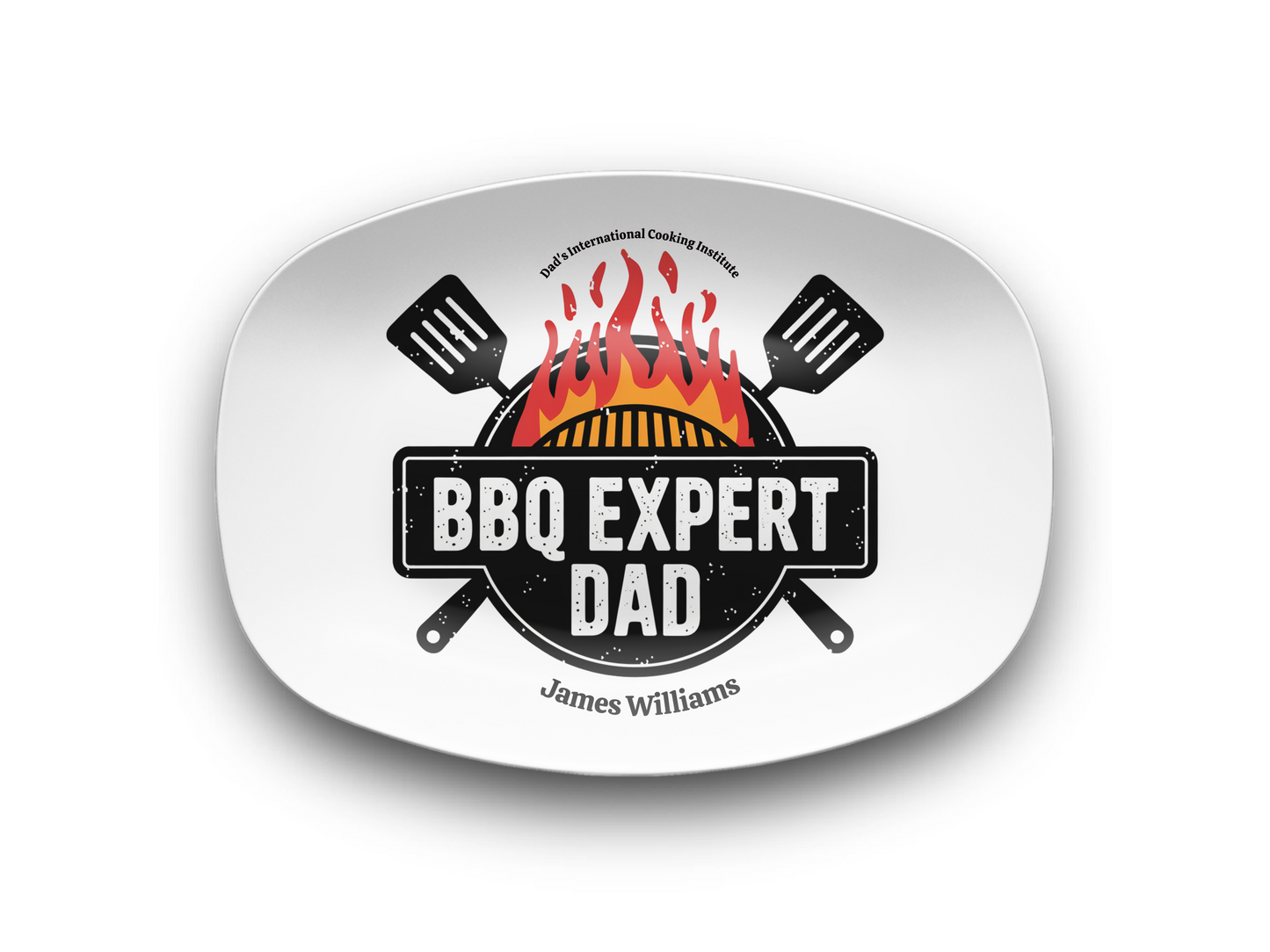 Personalized BBQ Plate, Dad Grilling Plate, Custom Plate, BBQ Gifts for Men, Dad Birthday Gift, Fathers Day Grill Plate
