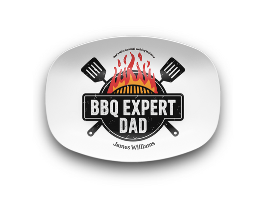 Personalized BBQ Plate, Dad Grilling Plate, Custom Plate, BBQ Gifts for Men, Dad Birthday Gift, Fathers Day Grill Plate
