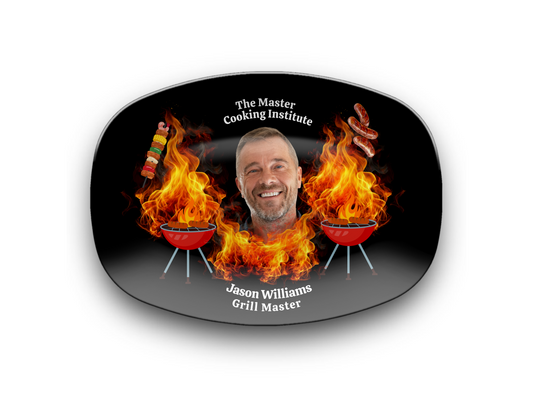 Personalized BBQ Plate, Dad Grilling Plate, Custom Plate, BBQ Gifts for Men, Dad Birthday Gift, Fathers Day Grill Plater