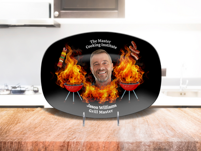 Personalized BBQ Plate, Dad Grilling Plate, Custom Plate, BBQ Gifts for Men, Dad Birthday Gift, Fathers Day Grill Plater