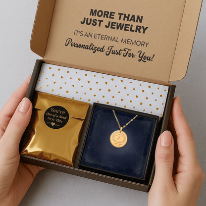One Year Wedding Anniversary Coin Necklace