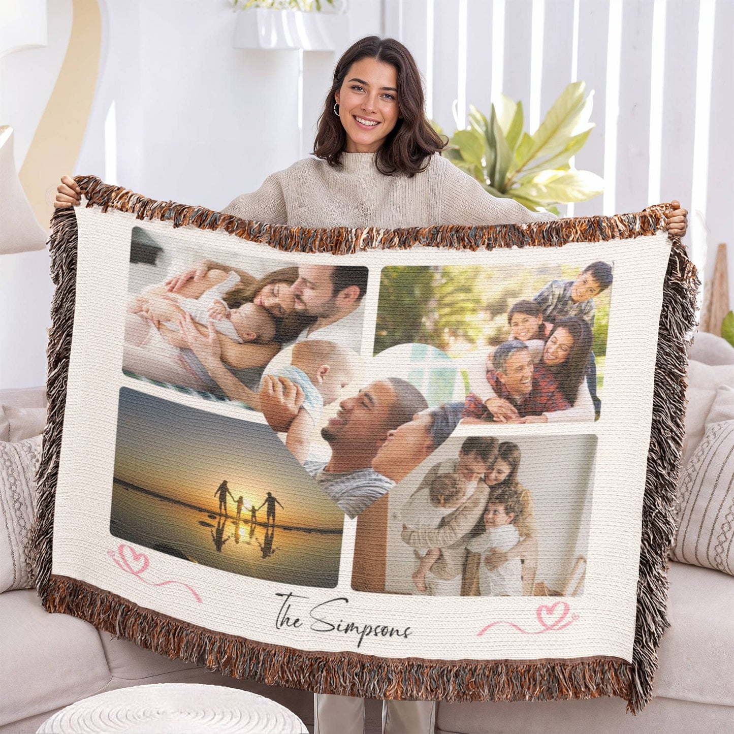 Photo Heirloom Woven Blanket - Preserve Your Cherished Family Memories!