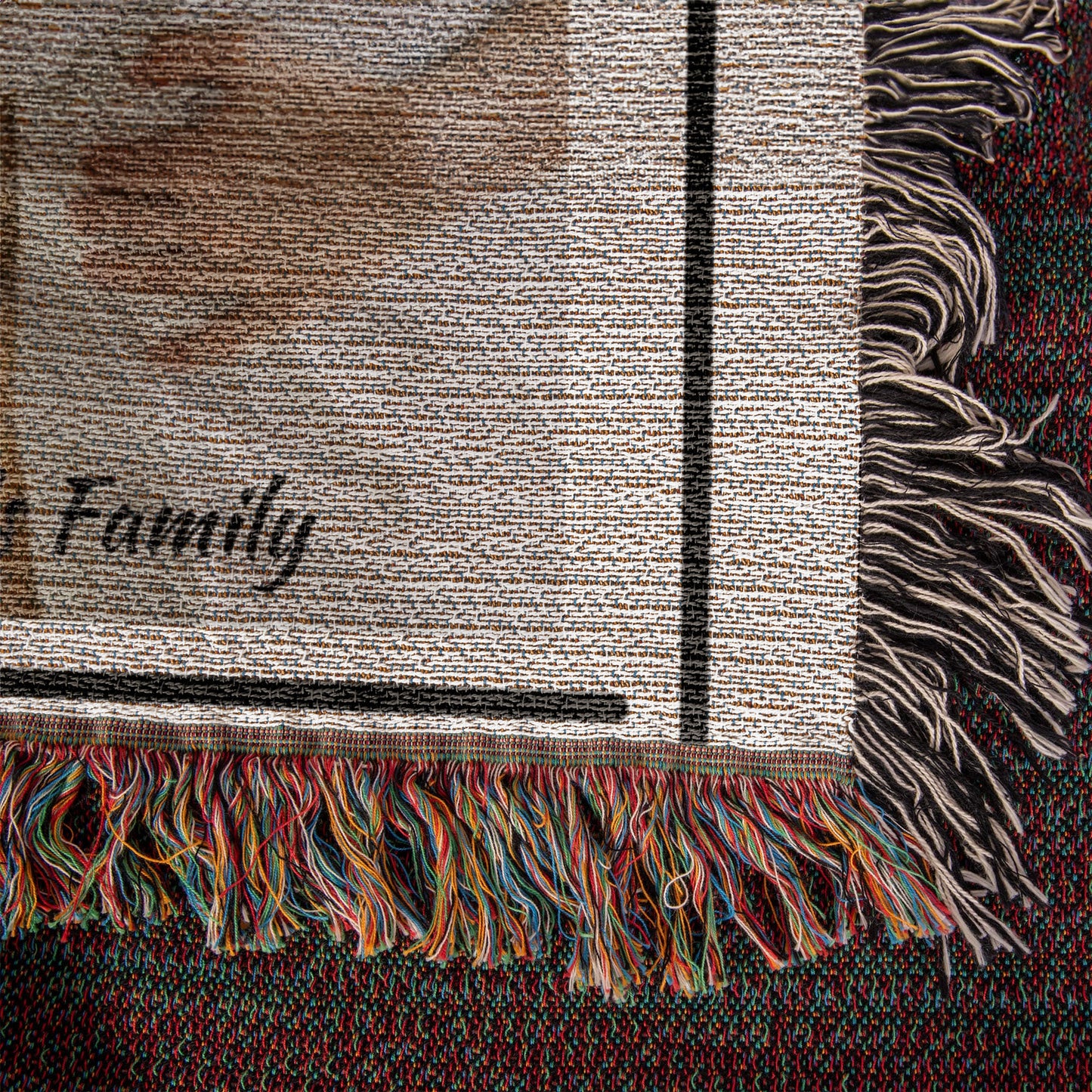 Custom Woven Blanket, Personalized Picture Throw, Cotton Woven Gift, Custom Portrait Blanket, Anniversary Gift Throw, Family Keepsake