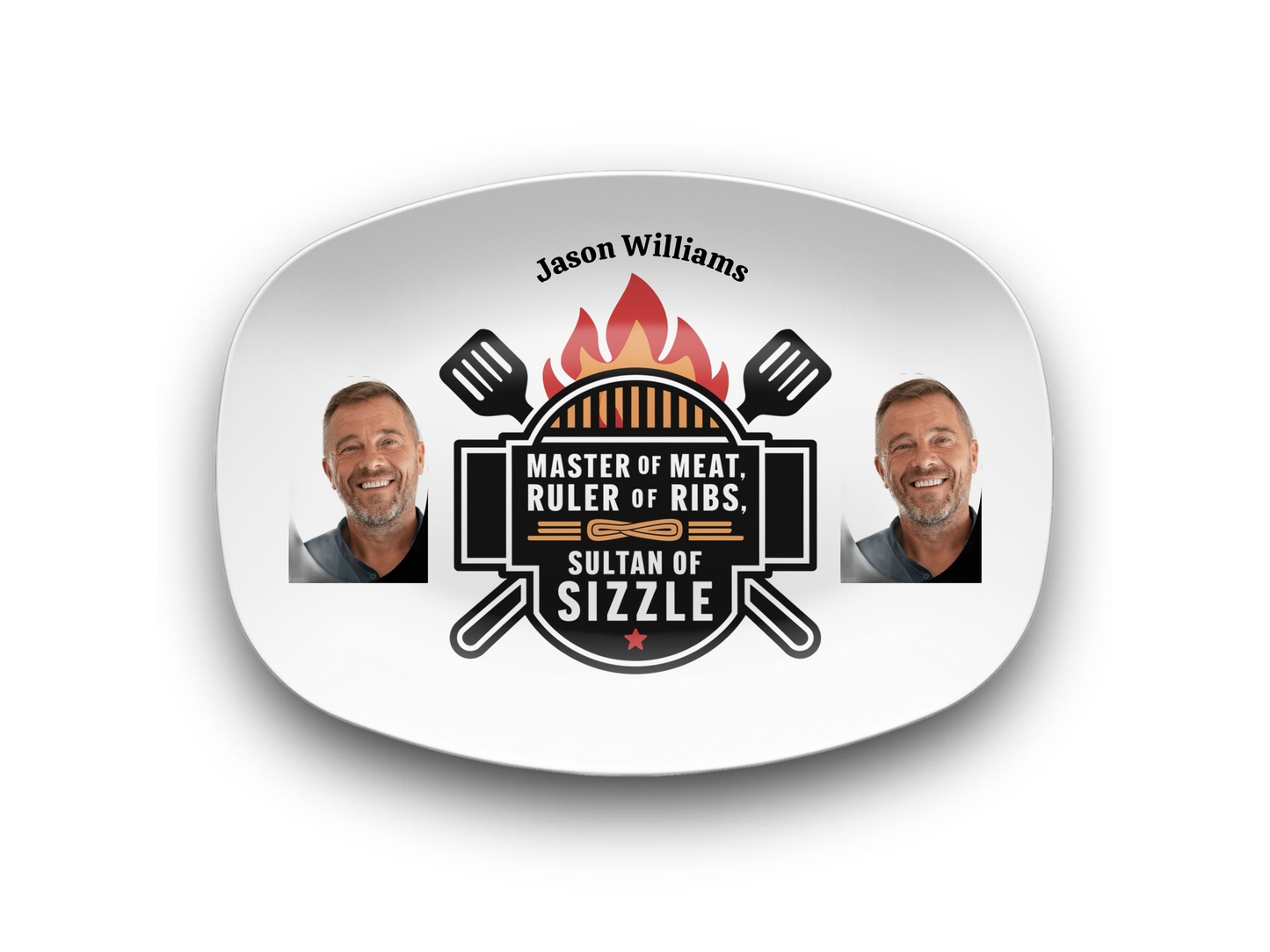 Personalized BBQ Plate, Dad Grilling Plate, Custom Plate, BBQ Gifts for Men, Dad Birthday Gift, Fathers Day Grill Plate