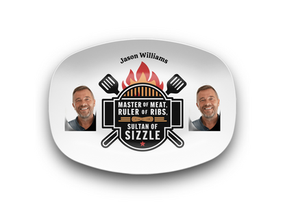 Personalized BBQ Plate, Dad Grilling Plate, Custom Plate, BBQ Gifts for Men, Dad Birthday Gift, Fathers Day Grill Plate