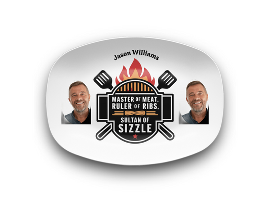 Personalized BBQ Plate, Dad Grilling Plate, Custom Plate, BBQ Gifts for Men, Dad Birthday Gift, Fathers Day Grill Plate